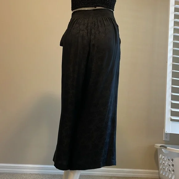REBECCA TAYLOR High Elastic Back Waist Wide Leg Ankle Pant Crop Pant SILK 6 NWOT - Picture 12 of 15